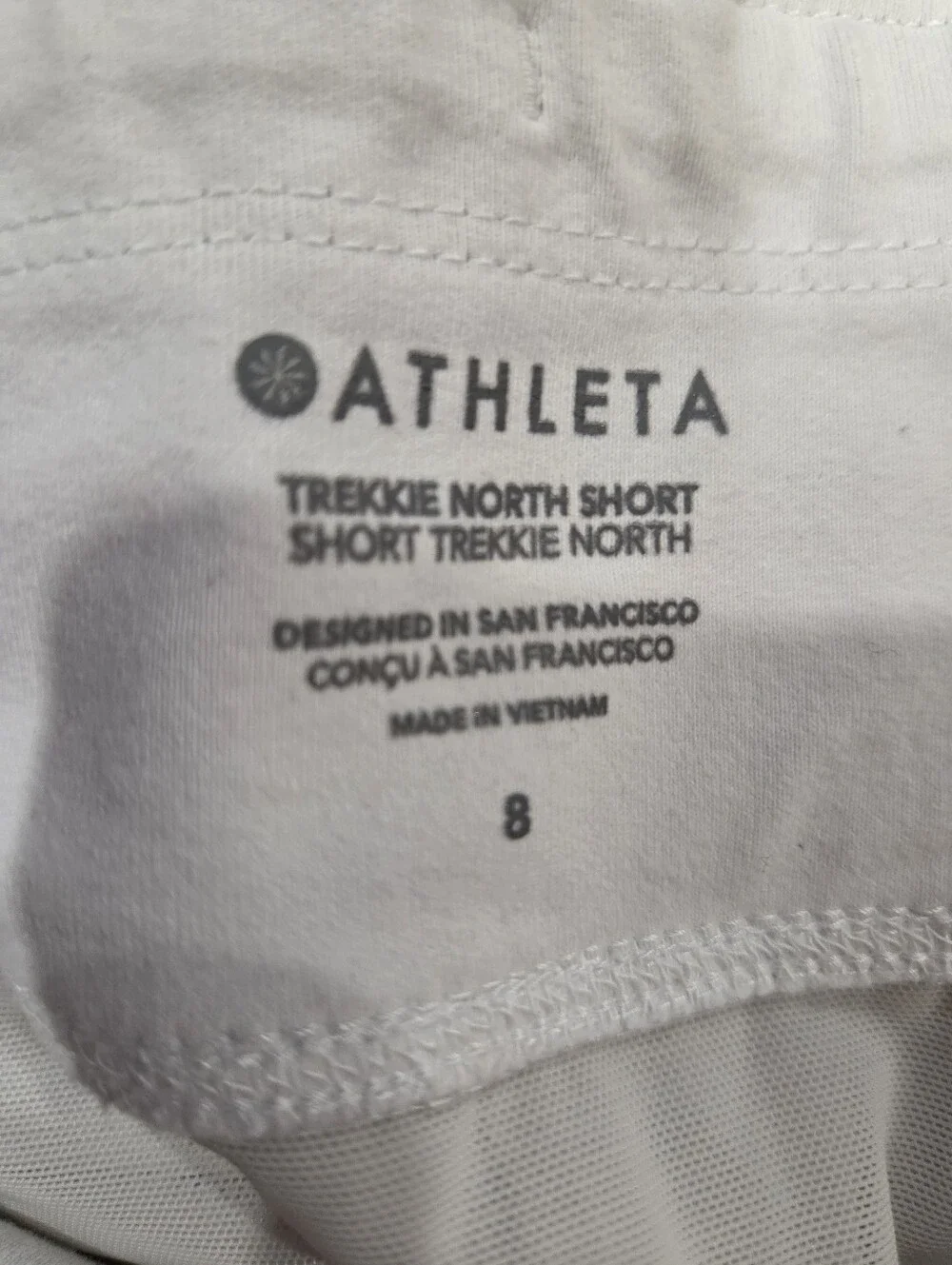 Athleta White and Gray Printed Athletic Shorts